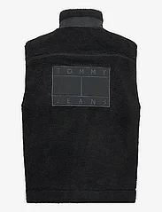 Tommy Jeans - TJM MIX MEDIA SHERPA VEST - jakker og frakker - black - 1