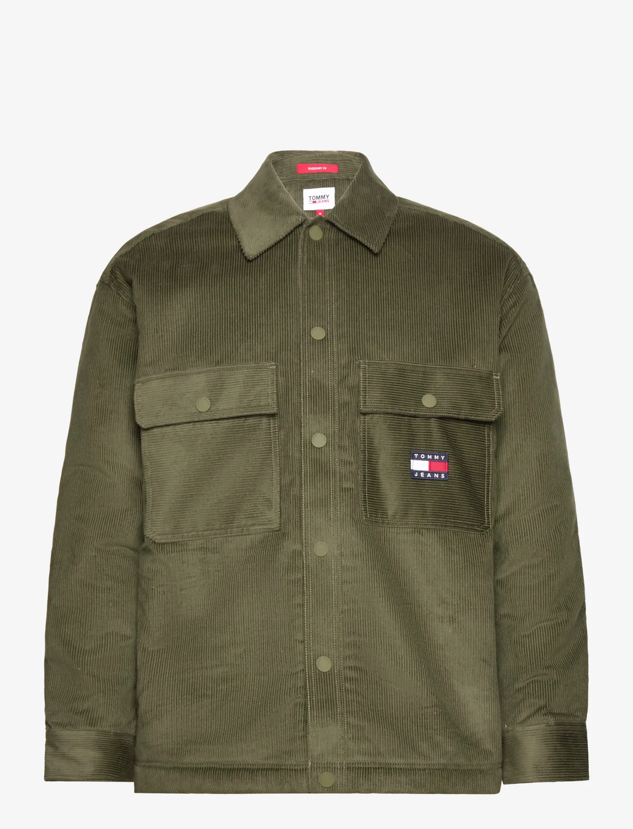 Tommy Jeans - TJM SHERPA LINED CORD OVERSHIRT - mænd - drab olive green - 0