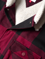 Tommy Jeans - TJM CHECK SHERPA LINED OVERSHIRT - män - rouge check - 2
