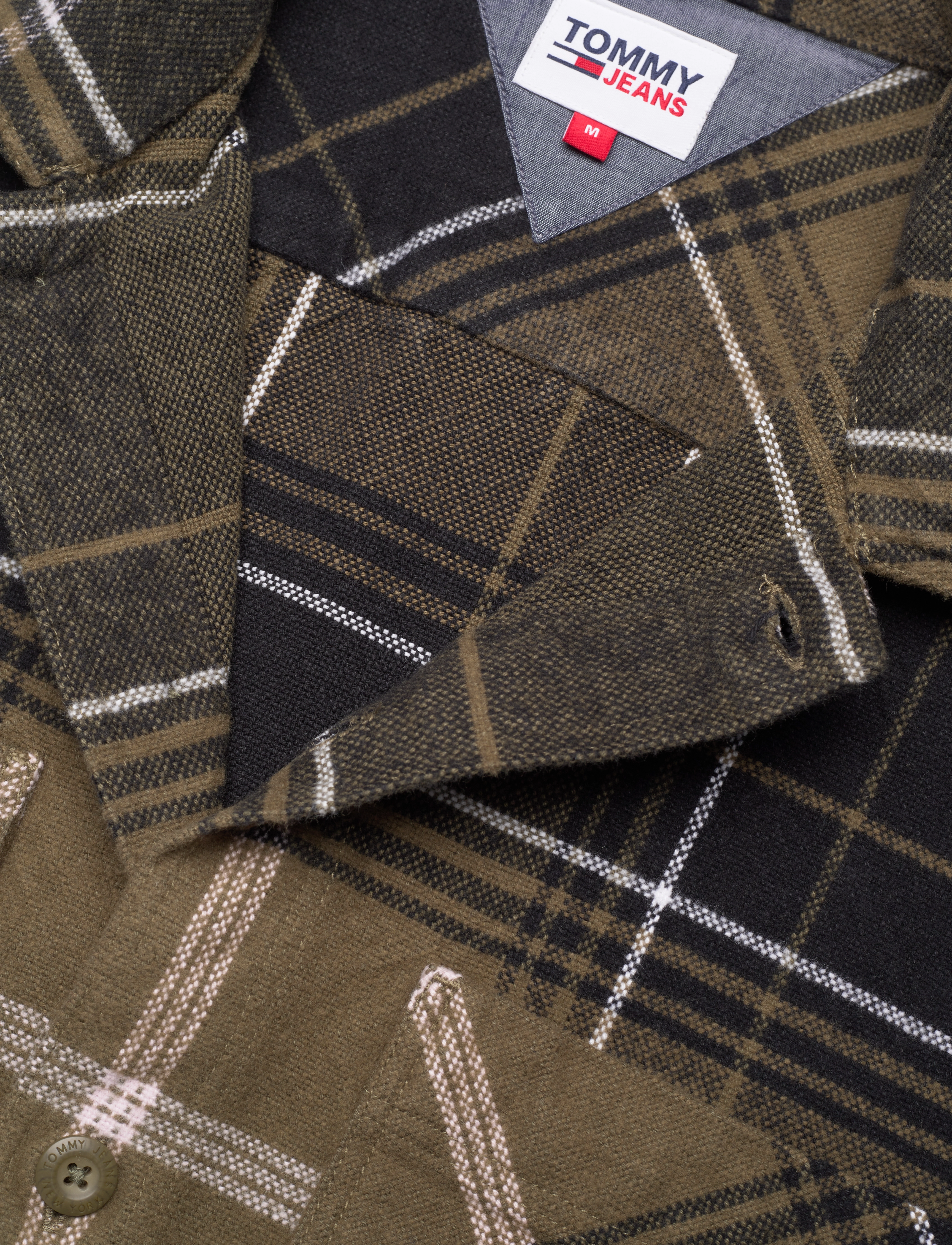 Tommy Jeans - TJM BRUSHED CHECK OVERSHIRT - drab olive green check - 2