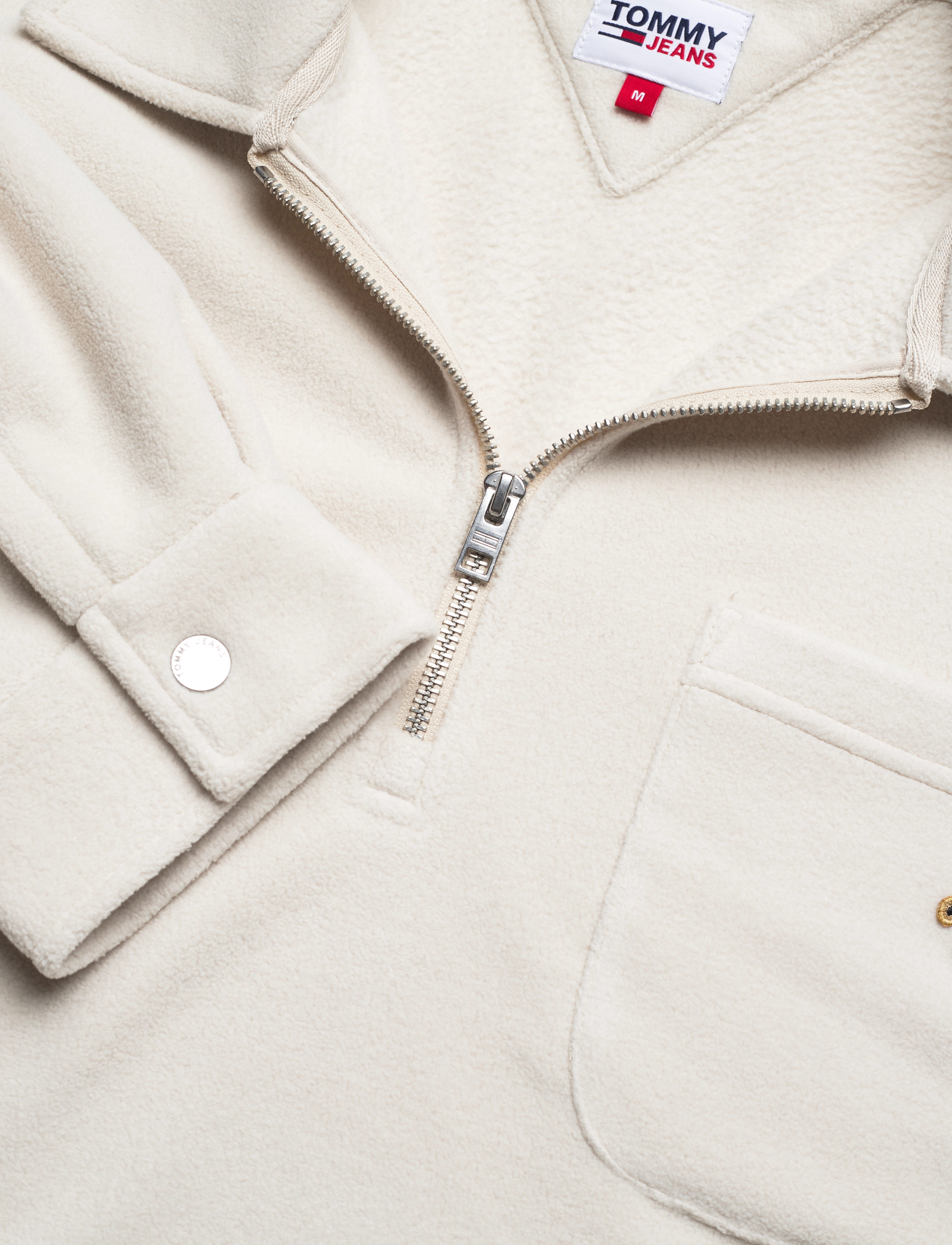 Tommy Jeans - TJM RLX SIGNATURE 1/2 ZIP FLEECE - newsprint - 2