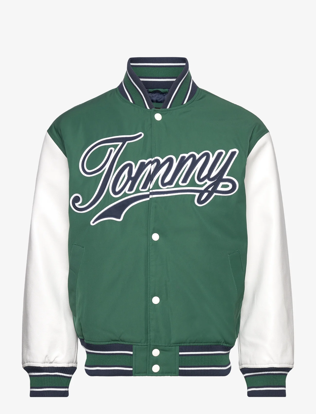 Tommy Jeans - TJM LETTERMAN JACKET EXT - frühlingsjacken - court green / multi - 0