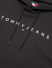 Tommy Jeans - TJM REG LINEAR LOGO HOODIE EXT - kapuutsiga dressipluusid - black - 2