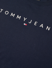 Tommy Jeans - TJM REG LINEAR LOGO TEE EXT - kortärmade t-shirts - dark night navy - 2