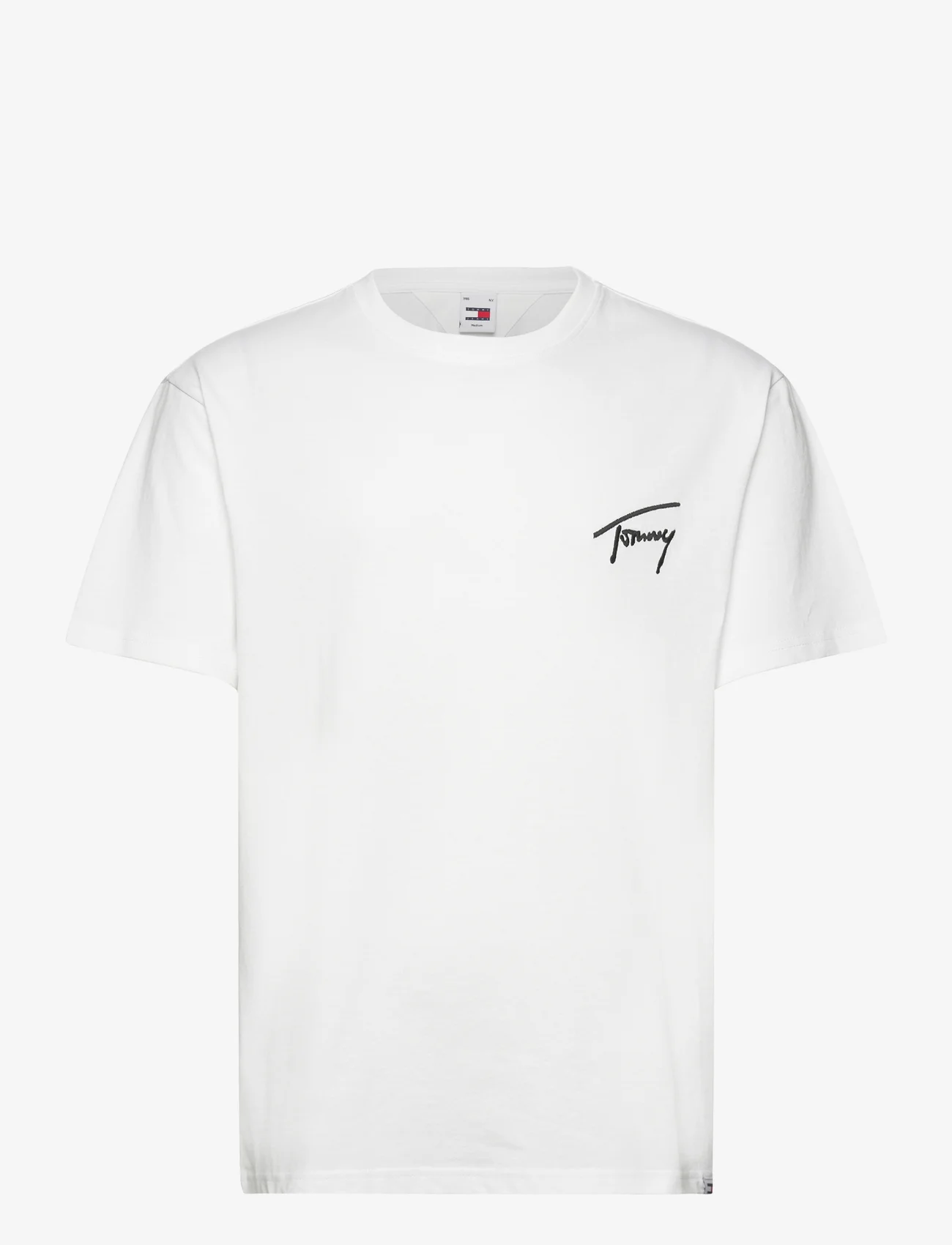 Tommy Jeans - TJM REG SIGNATURE TEE EXT - t-shirts - white - 0