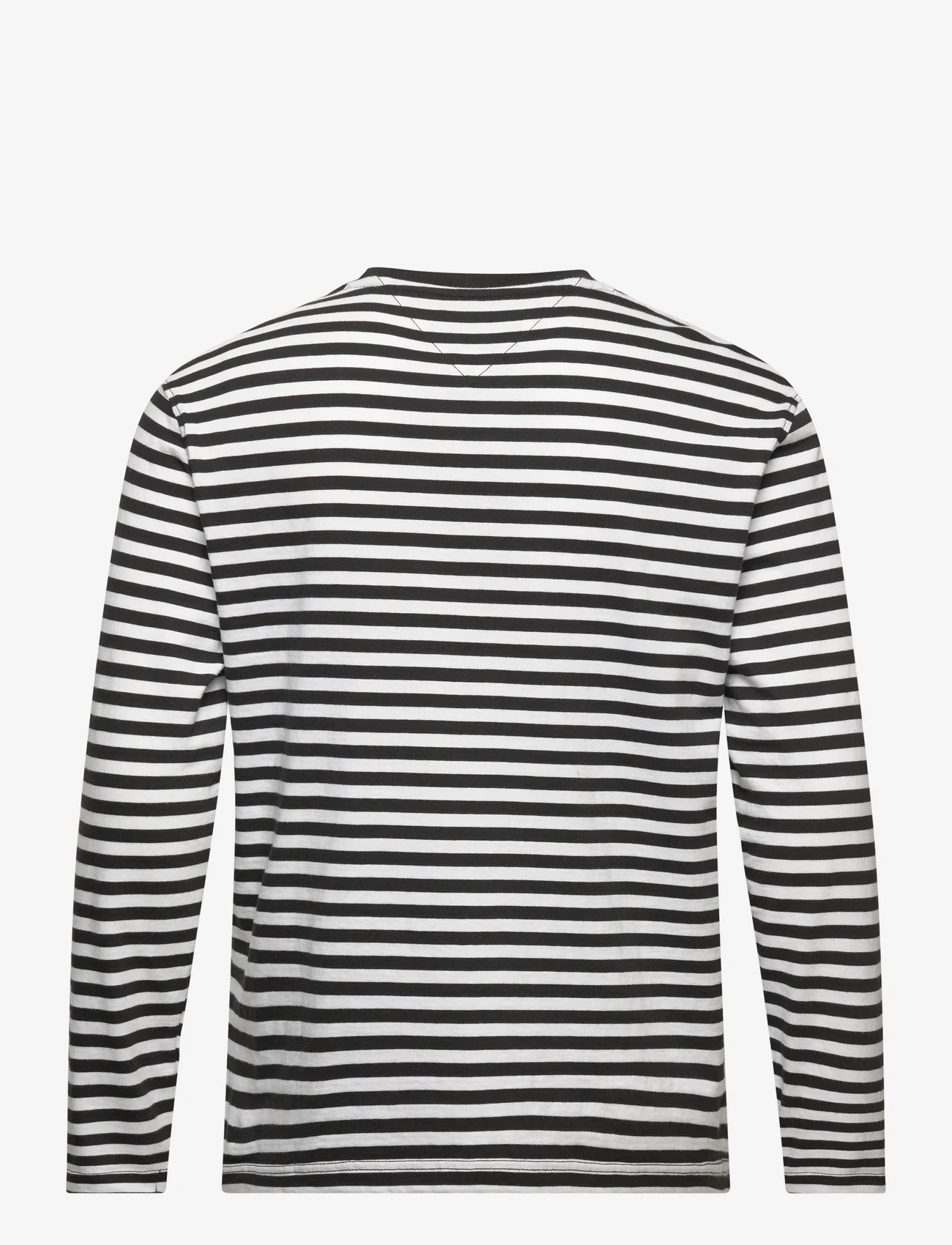 Tommy Jeans - TJU BASIC STRIPED LS TEE - långärmade t-shirts - black / stripe - 1
