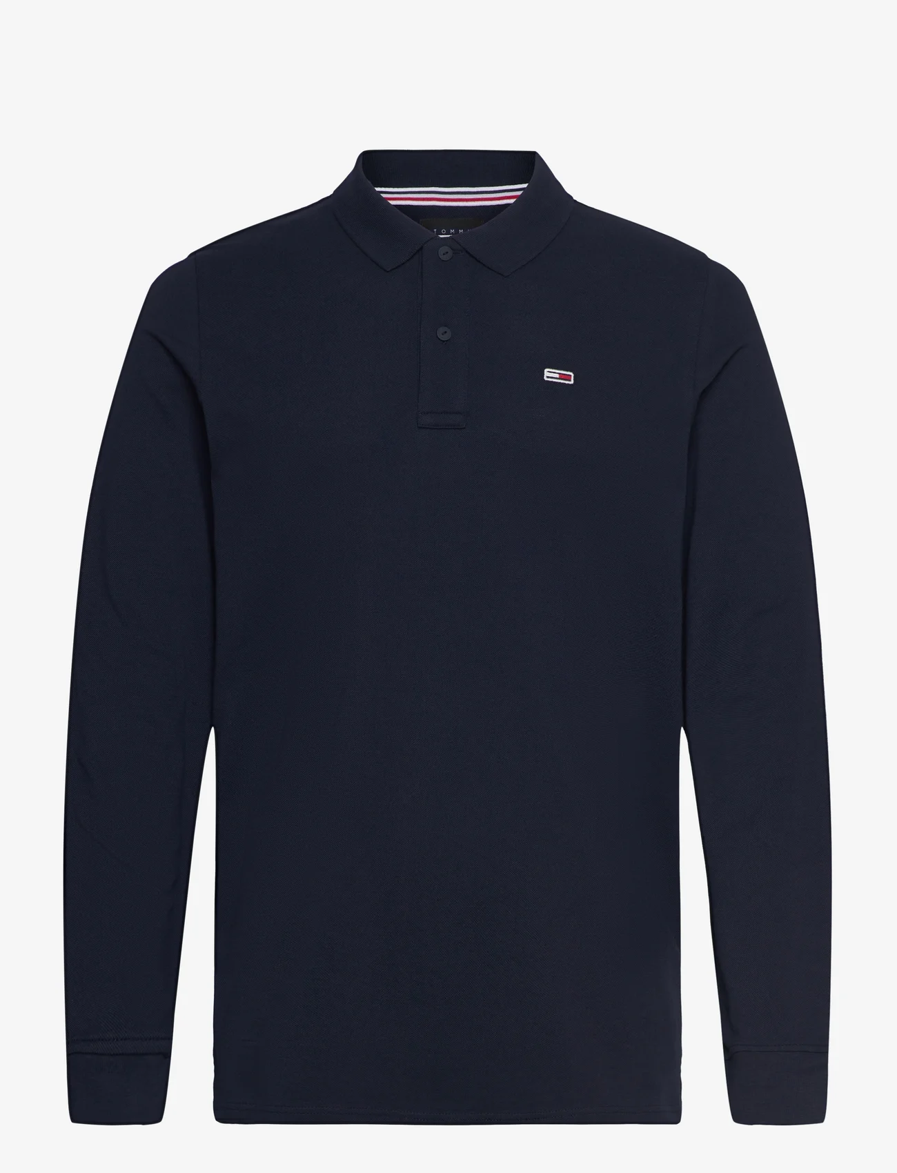 Tommy Jeans - TJM SLIM PLACKET LS POLO - polos à manches longues - dark night navy - 0