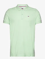 Tommy Jeans - TJM SLIM PLACKET POLO EXT - lyhythihaiset - opal green - 0
