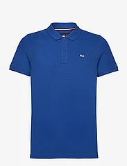 Tommy Jeans - TJM SLIM PLACKET POLO EXT - short-sleeved polos - persian blue - 0