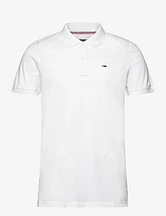 Tommy Jeans - TJM SLIM PLACKET POLO EXT - short-sleeved polos - white - 0