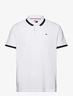 TJM REG SOLID TIPPED POLO - WHITE
