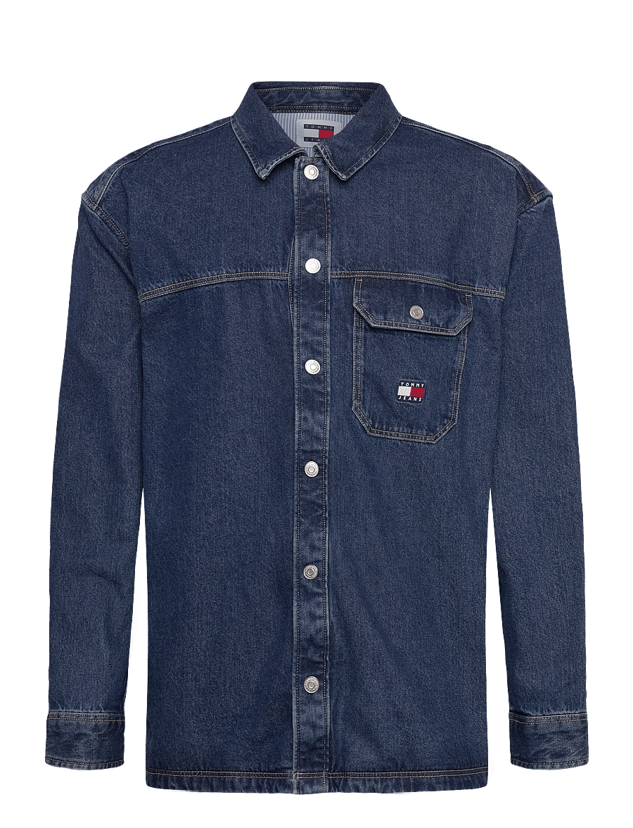 Tommy Jeans - TJM ESSENTIAL DENIM OVERSHIRT - mid indigo - 0