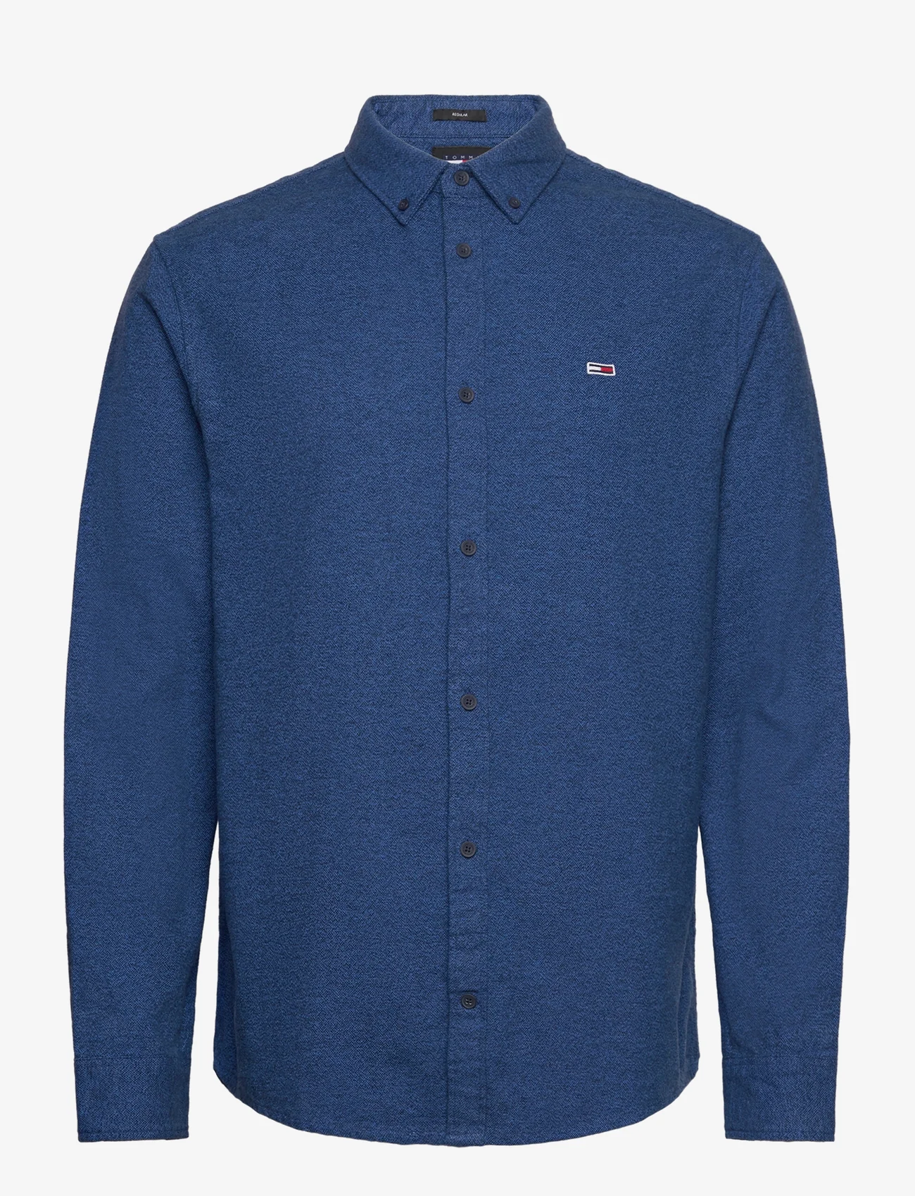 Tommy Jeans - TJM REG BRUSHED GRINDLE SHIRT - basic skjorter - meridian blue - 0