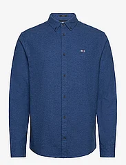 Tommy Jeans - TJM REG BRUSHED GRINDLE SHIRT - podstawowe koszulki - meridian blue - 0