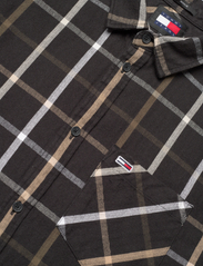 Tommy Jeans - TJM REG CHECK FLANNEL SHIRT - ternede skjorter - black check - 2