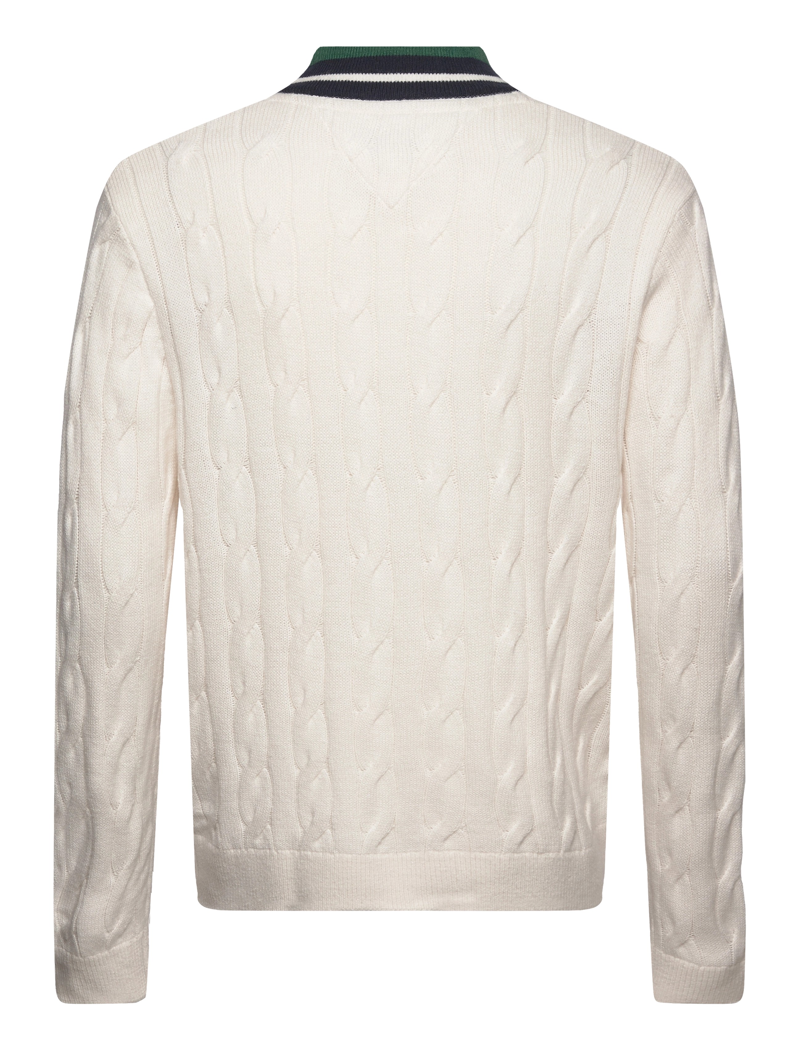 Tommy Jeans - TJM REG V-NECK CABLE SWEATER - ancient white - 1