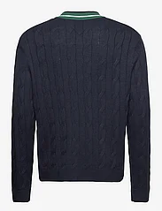Tommy Jeans - TJM REG V-NECK CABLE SWEATER - knitted v-necks - dark night navy - 1