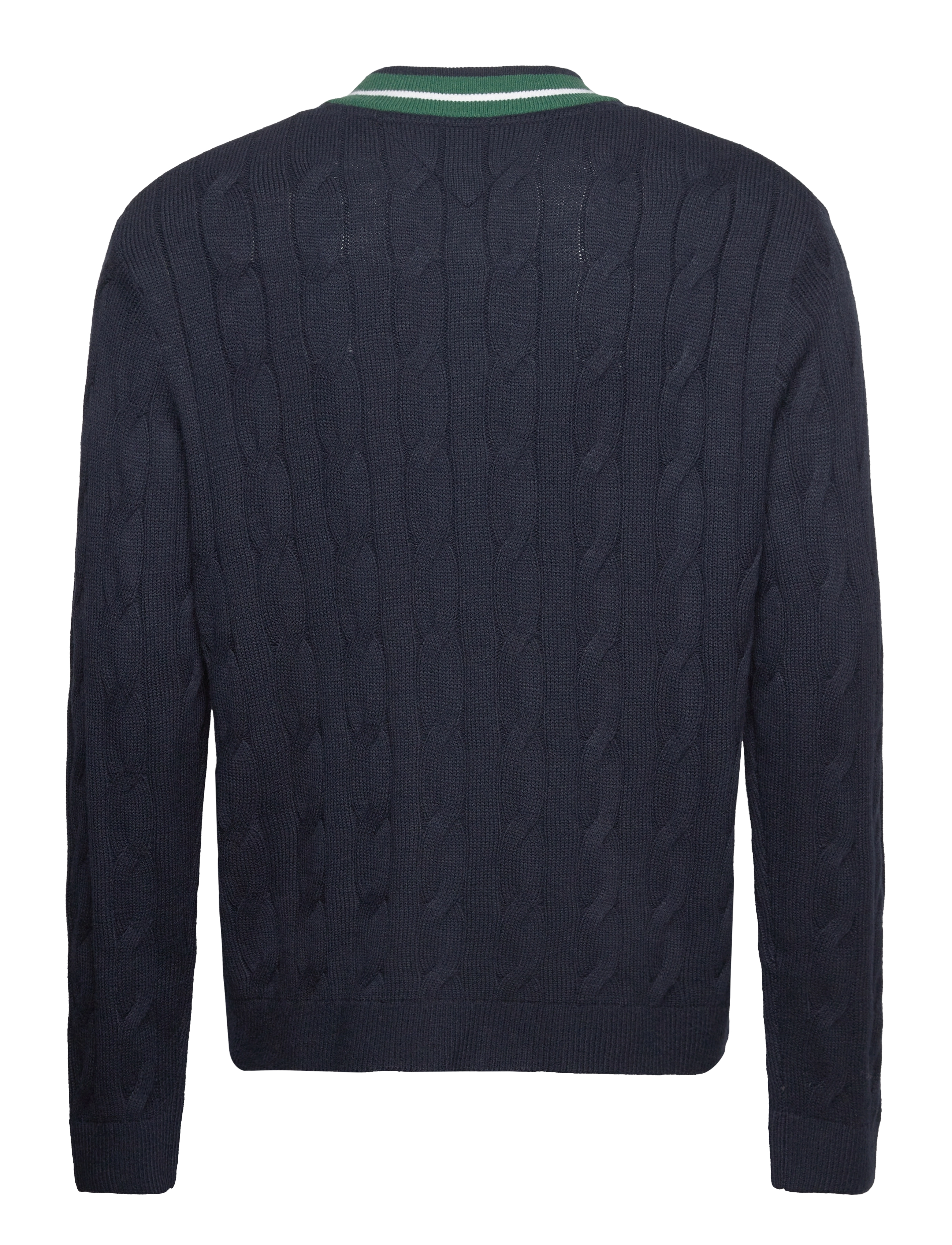 Tommy Jeans - TJM REG V-NECK CABLE SWEATER - dark night navy - 1