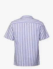 Tommy Jeans - TJM STRIPE LINEN SS SHIRT EXT - kortærmede t-shirts - persian blue stripe - 1