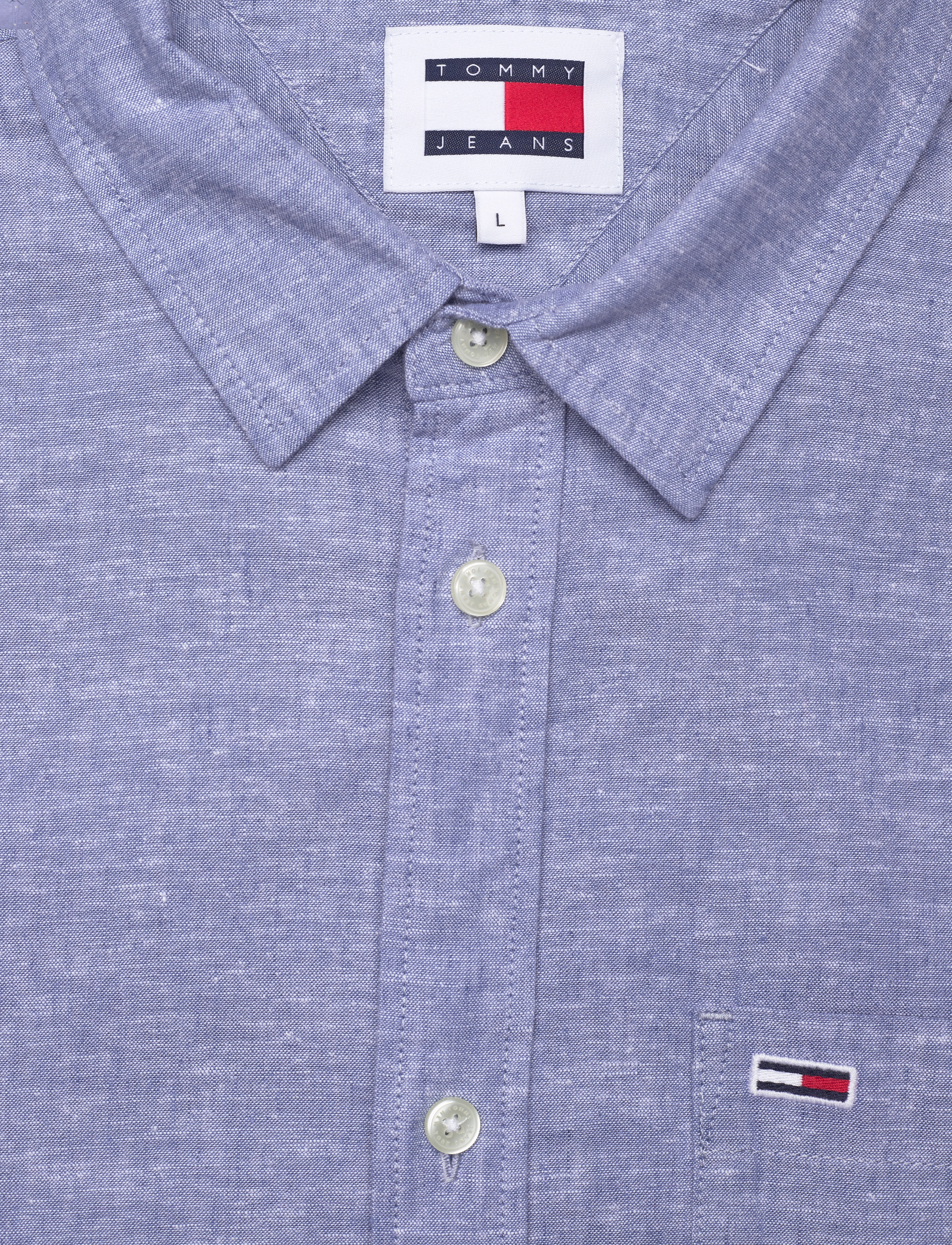 Tommy Jeans - TJM REG LINEN BLEND SHIRT - charmed - 2
