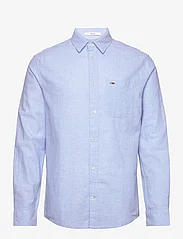 Tommy Jeans - TJM REG LINEN BLEND SHIRT - lininiai marškiniai - moderate blue - 0