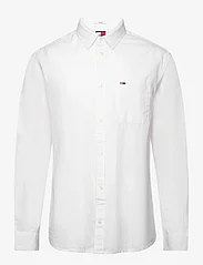 Tommy Jeans - TJM REG LINEN BLEND SHIRT - linneskjortor - white - 0