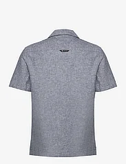 Tommy Jeans - TJM LINEN BLEND CAMP SHIRT EXT - kortärmade t-shirts - dark night navy - 1