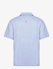 Tommy Jeans - TJM LINEN BLEND CAMP SHIRT EXT - kortærmede t-shirts - moderate blue - 1