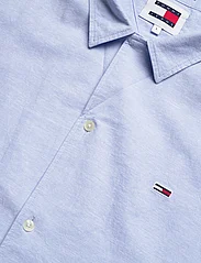 Tommy Jeans - TJM LINEN BLEND CAMP SHIRT EXT - kortærmede t-shirts - moderate blue - 3