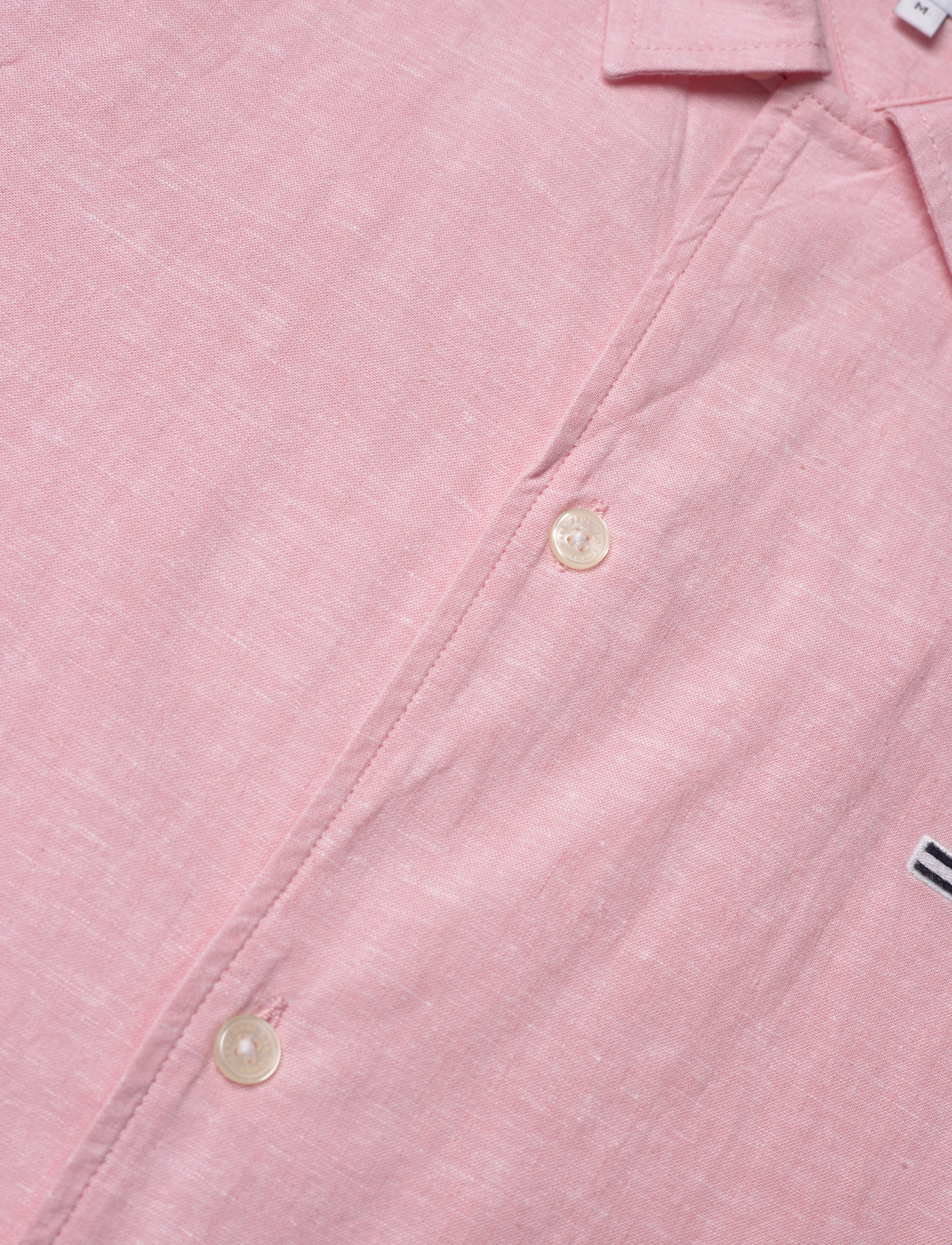 Tommy Jeans - TJM LINEN BLEND CAMP SHIRT EXT - tickled pink - 3
