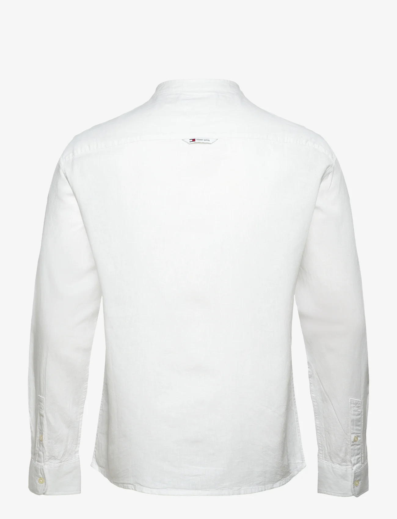 Tommy Jeans - TJM REG MAO LINEN BLEND SHIRT - kasdienio stiliaus marškiniai - white - 1
