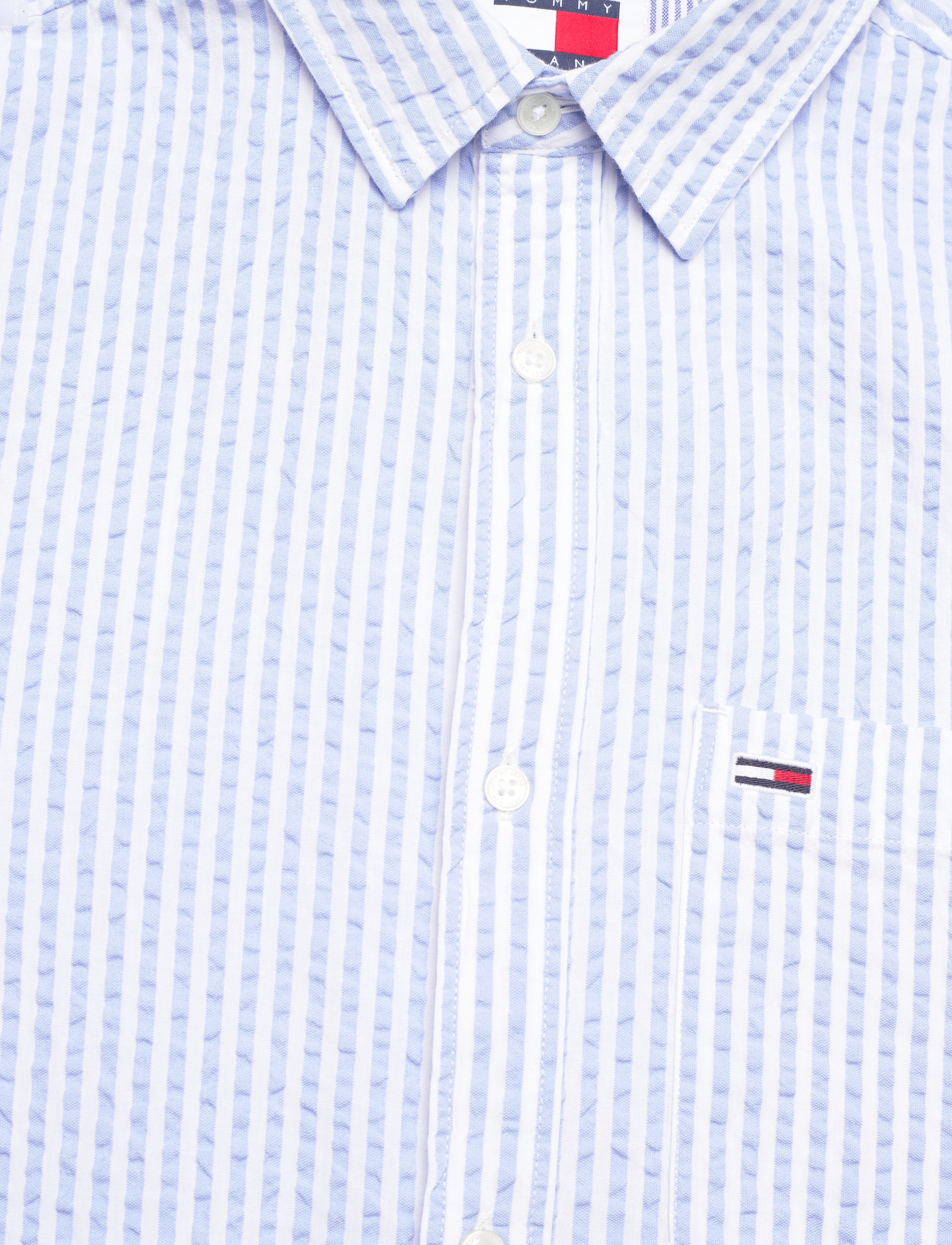 Tommy Jeans - TJM REG STRIPE SEERSUCKER SHIRT - white / moderate blue - 2