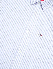 Tommy Jeans - TJM REG STRIPE SEERSUCKER SHIRT - kortærmede t-shirts - white / moderate blue - 3