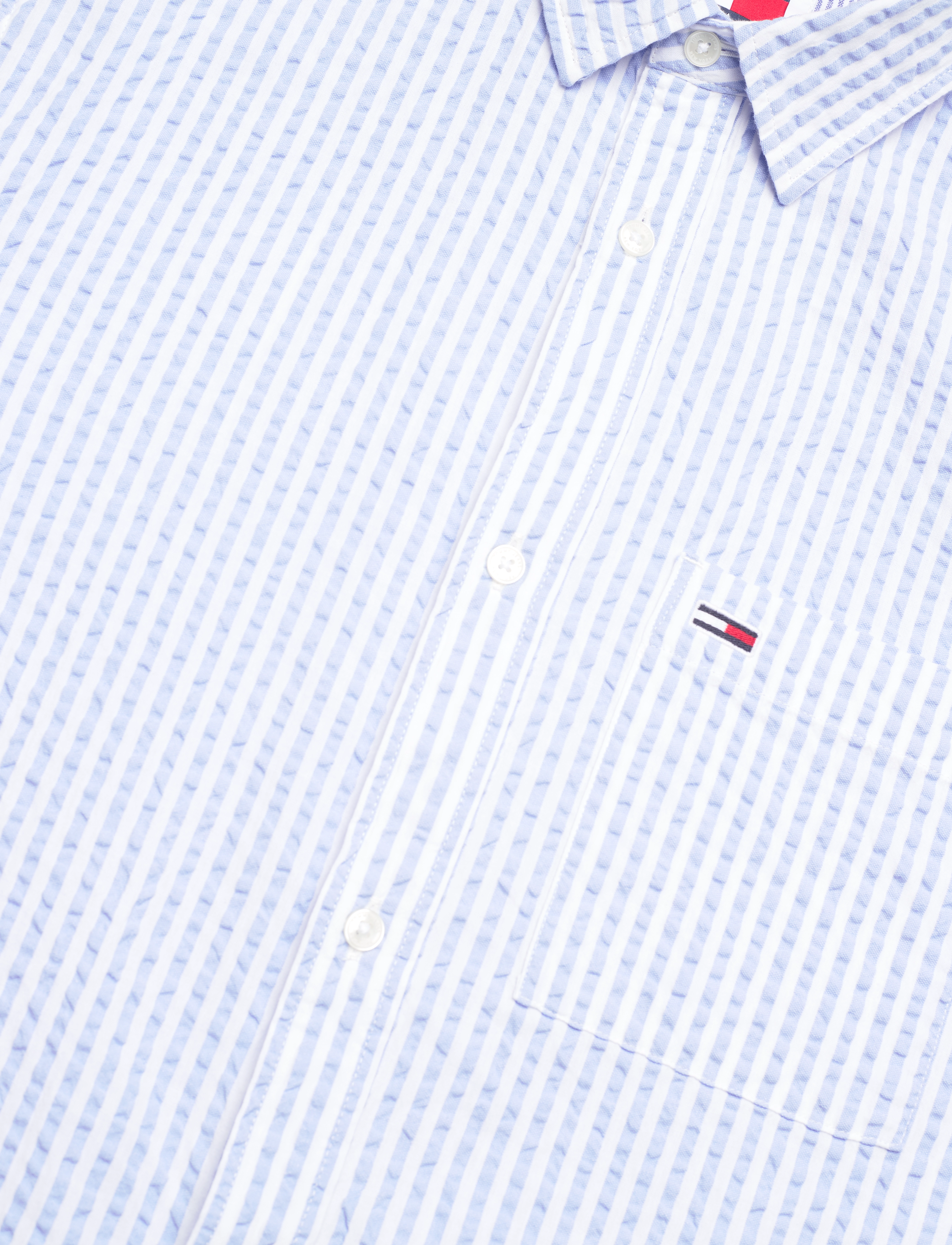 Tommy Jeans - TJM REG STRIPE SEERSUCKER SHIRT - white / moderate blue - 3