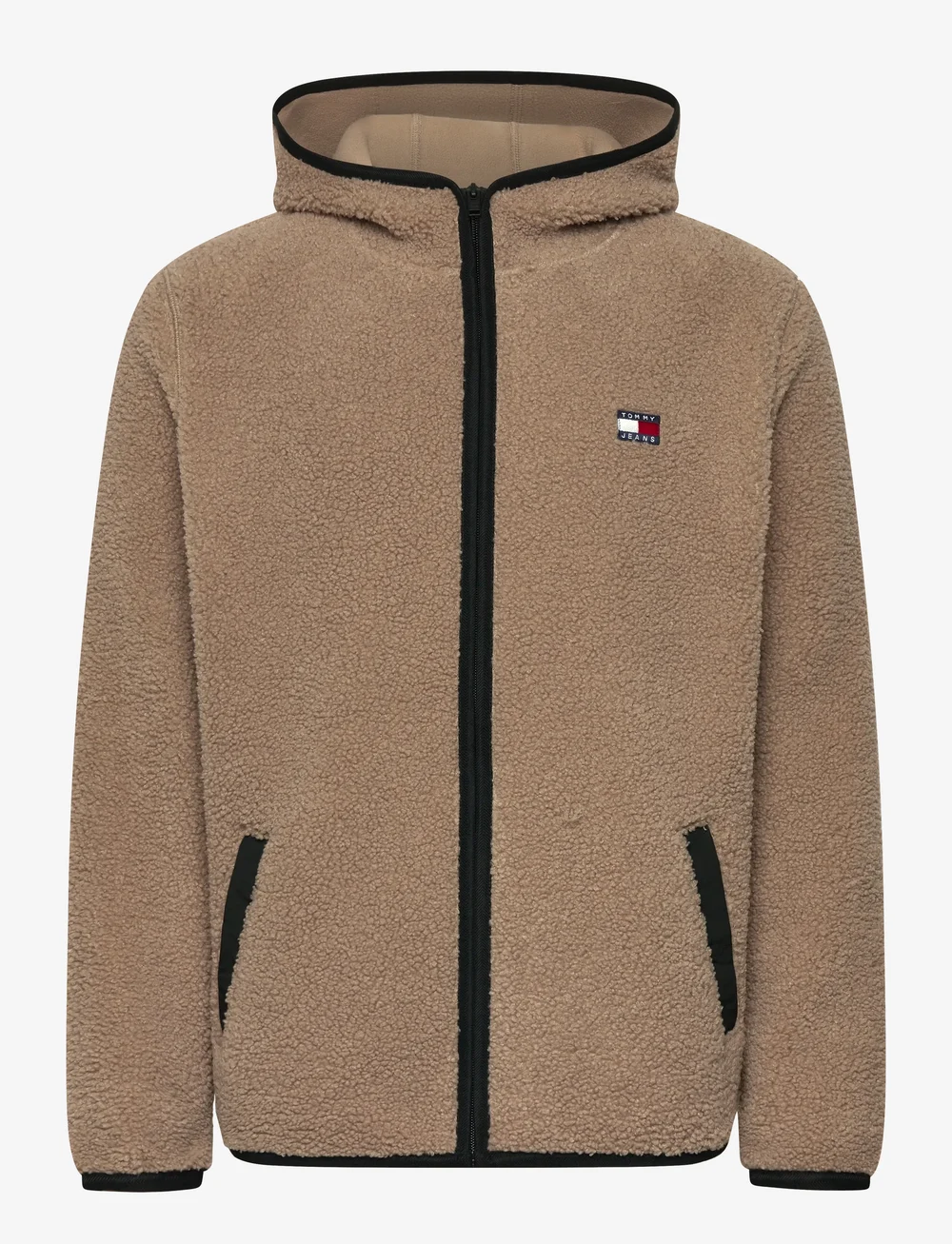 Tommy Jeans - TJM REG BADGE TEDDY ZIP TRU EXT - fleece-pullover - coastal taupe - 1