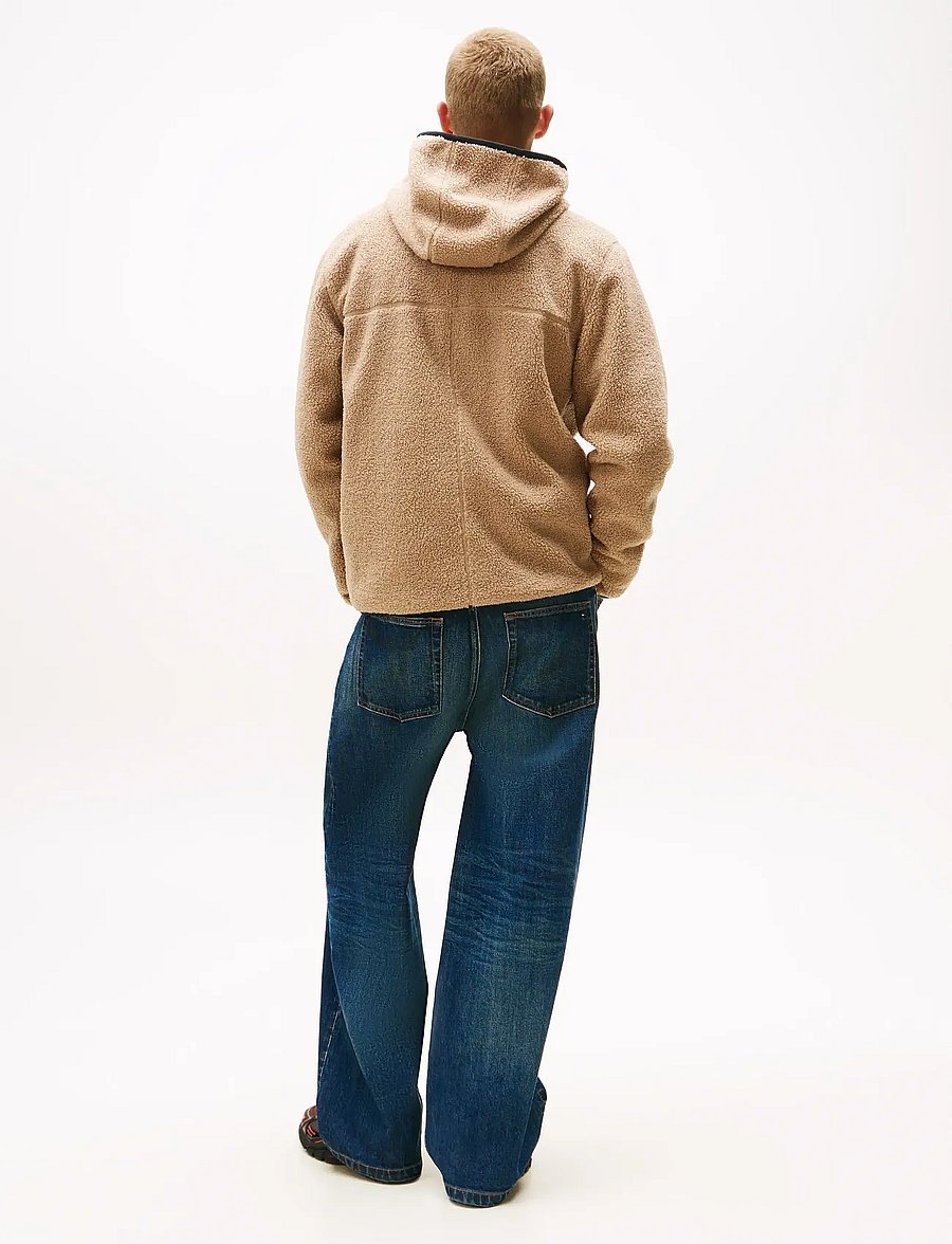 Tommy Jeans - TJM REG BADGE TEDDY ZIP TRU EXT - fleece-pullover - coastal taupe - 4