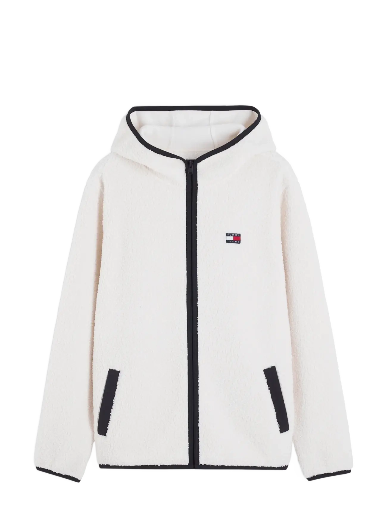 Tommy Jeans - TJM REG BADGE TEDDY ZIP TRU EXT - teddy sweaters - cream - 1