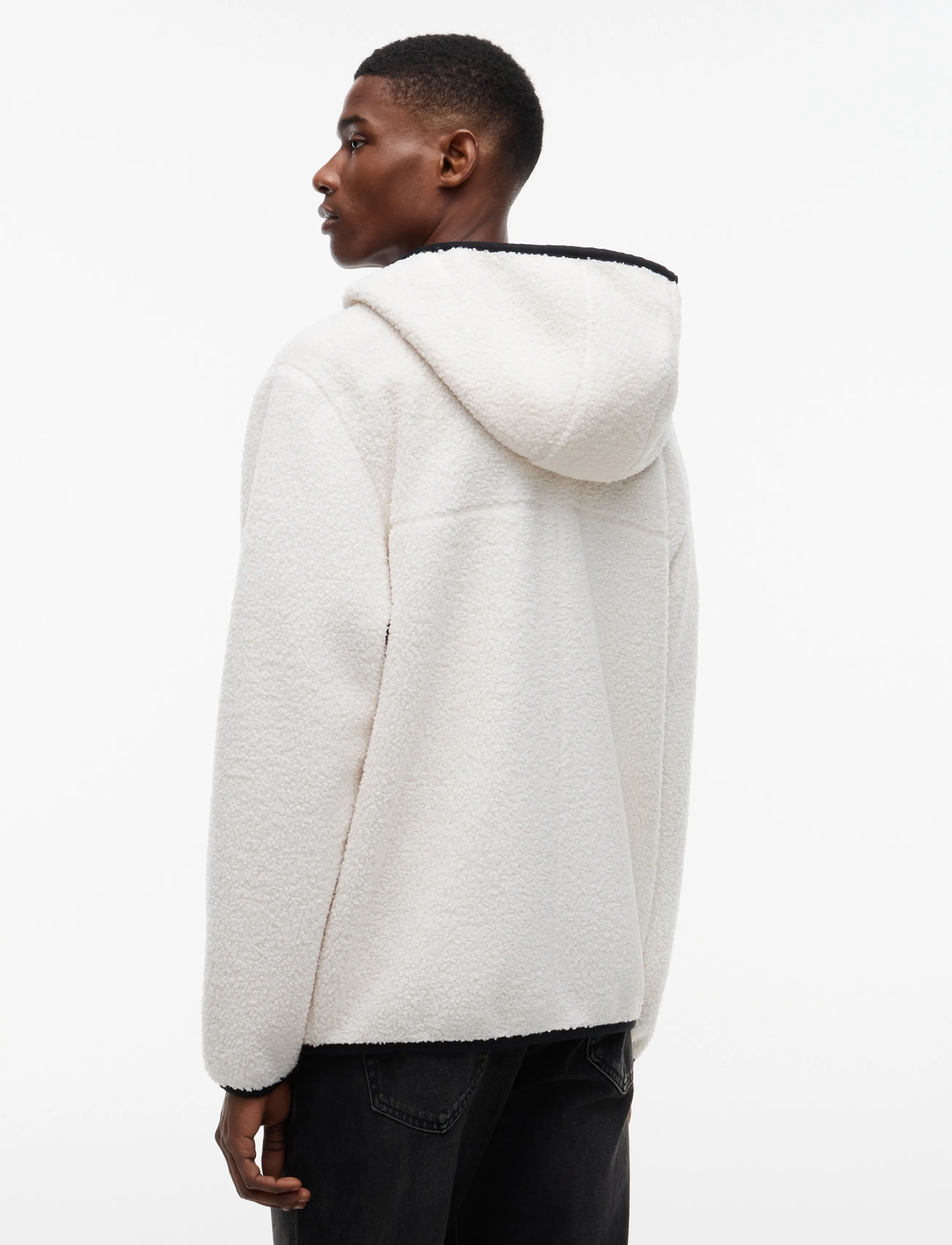 Tommy Jeans - TJM REG BADGE TEDDY ZIP TRU EXT - teddy sweaters - cream - 2