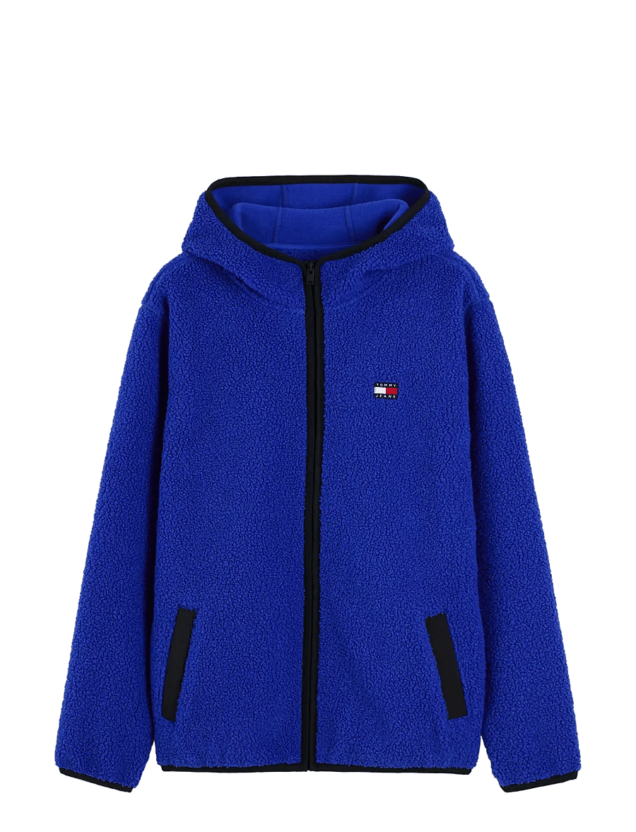 Tommy Jeans - TJM REG BADGE TEDDY ZIP TRU EXT - fleece-pullover - deep marine - 1