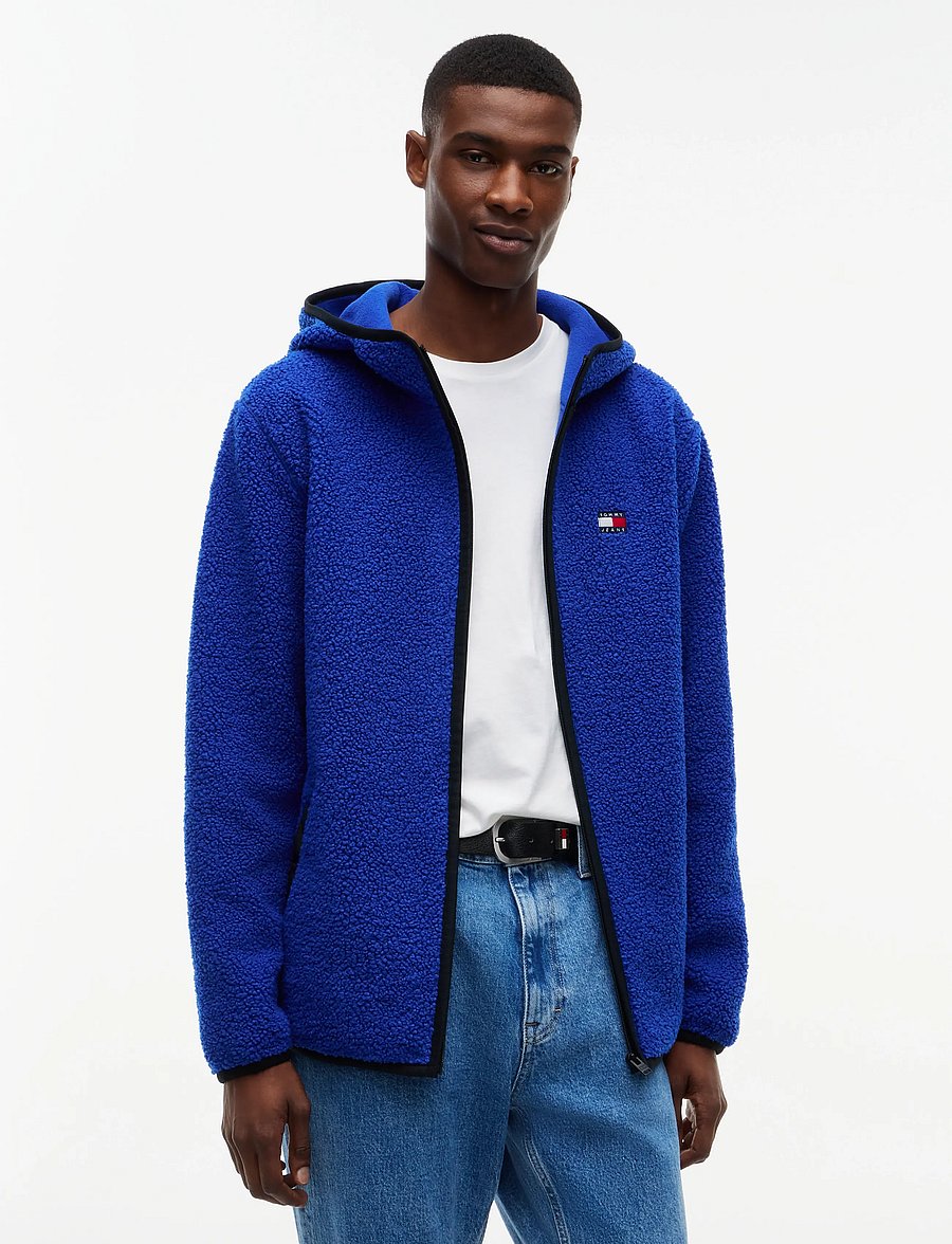 Tommy Jeans - TJM REG BADGE TEDDY ZIP TRU EXT - fleece-pullover - deep marine - 0