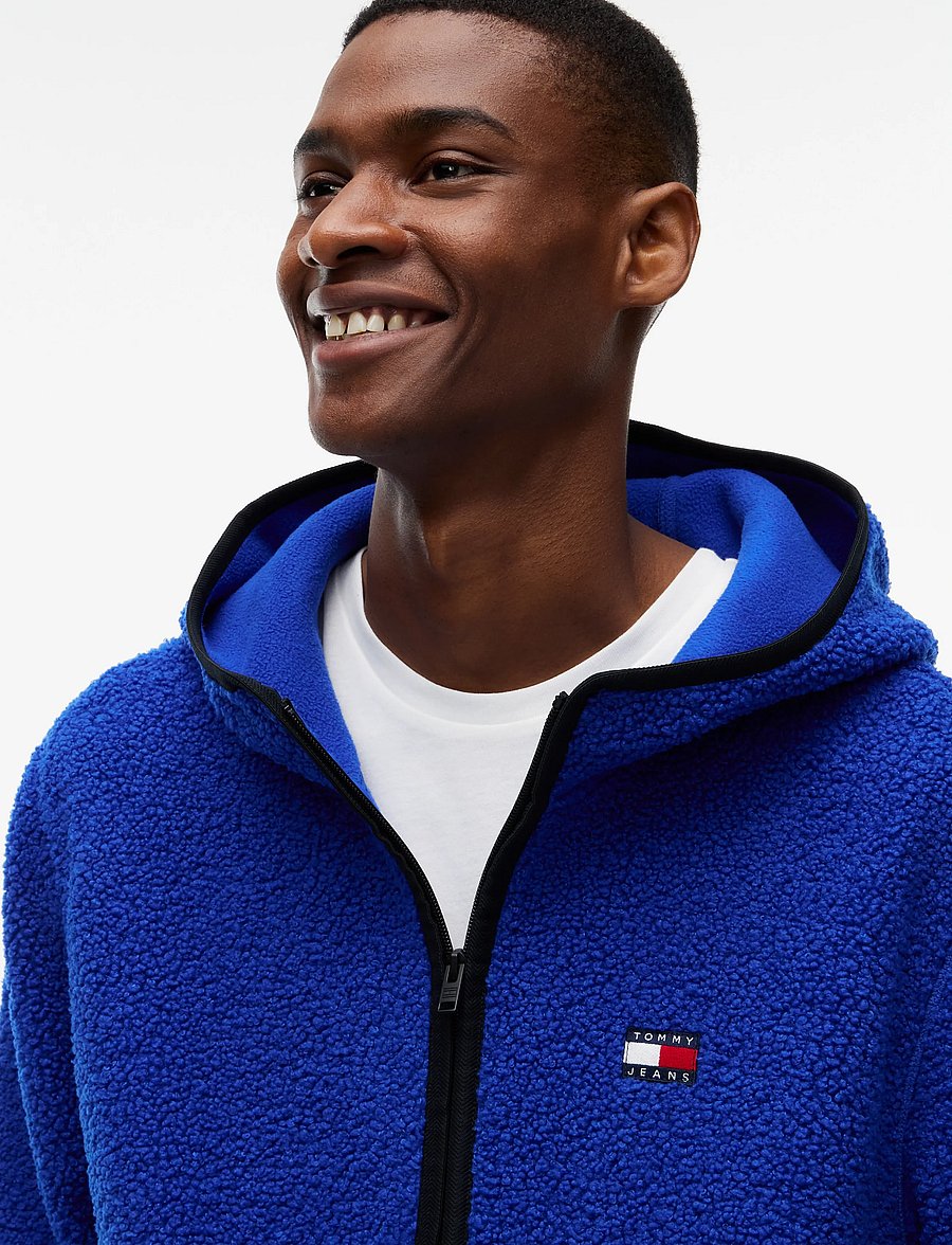 Tommy Jeans - TJM REG BADGE TEDDY ZIP TRU EXT - fleece-pullover - deep marine - 3