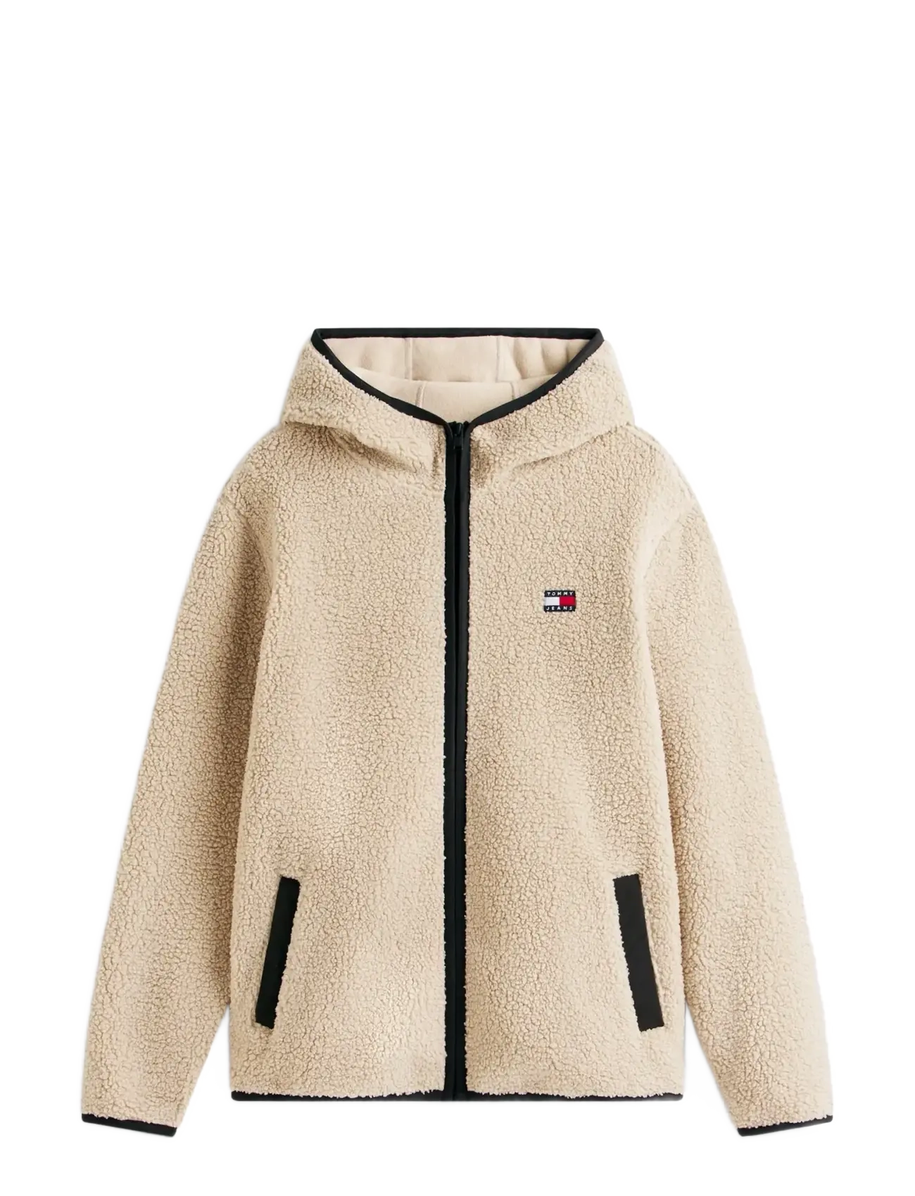 TOMMY JEANS Tjm Reg Badge Teddy Zip Tru Ext Beige - XS - Herren
