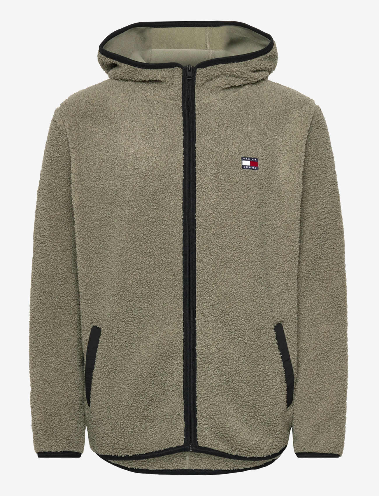 Tommy Jeans - TJM REG BADGE TEDDY ZIP TRU EXT - teddytröjor - utility sage - 1