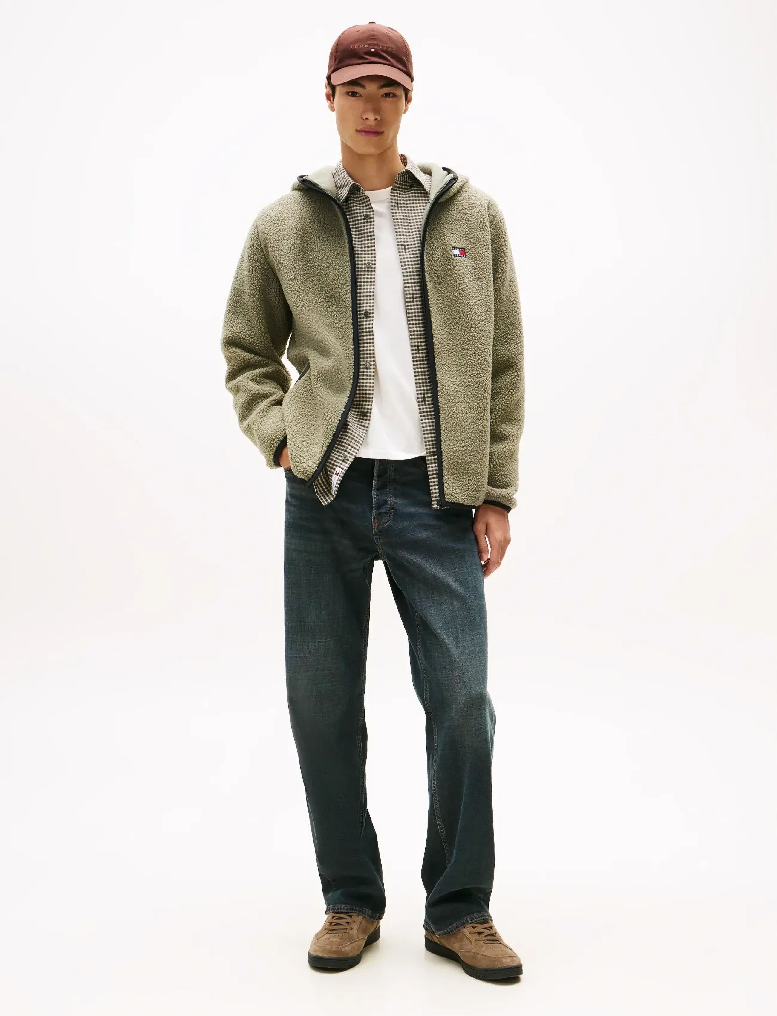 Tommy Jeans - TJM REG BADGE TEDDY ZIP TRU EXT - fleecetrøjer - utility sage - 3
