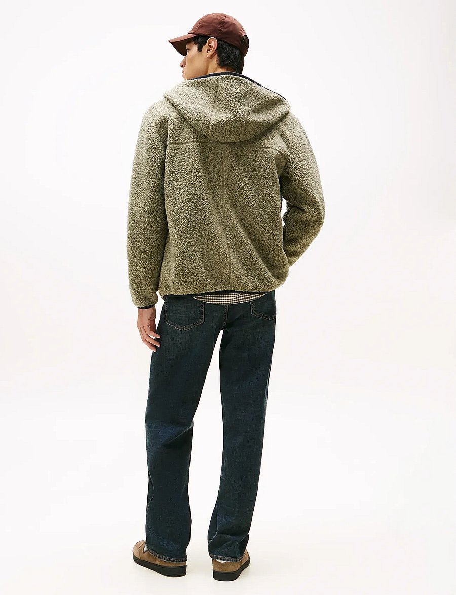 Tommy Jeans - TJM REG BADGE TEDDY ZIP TRU EXT - fleece-pullover - utility sage - 4