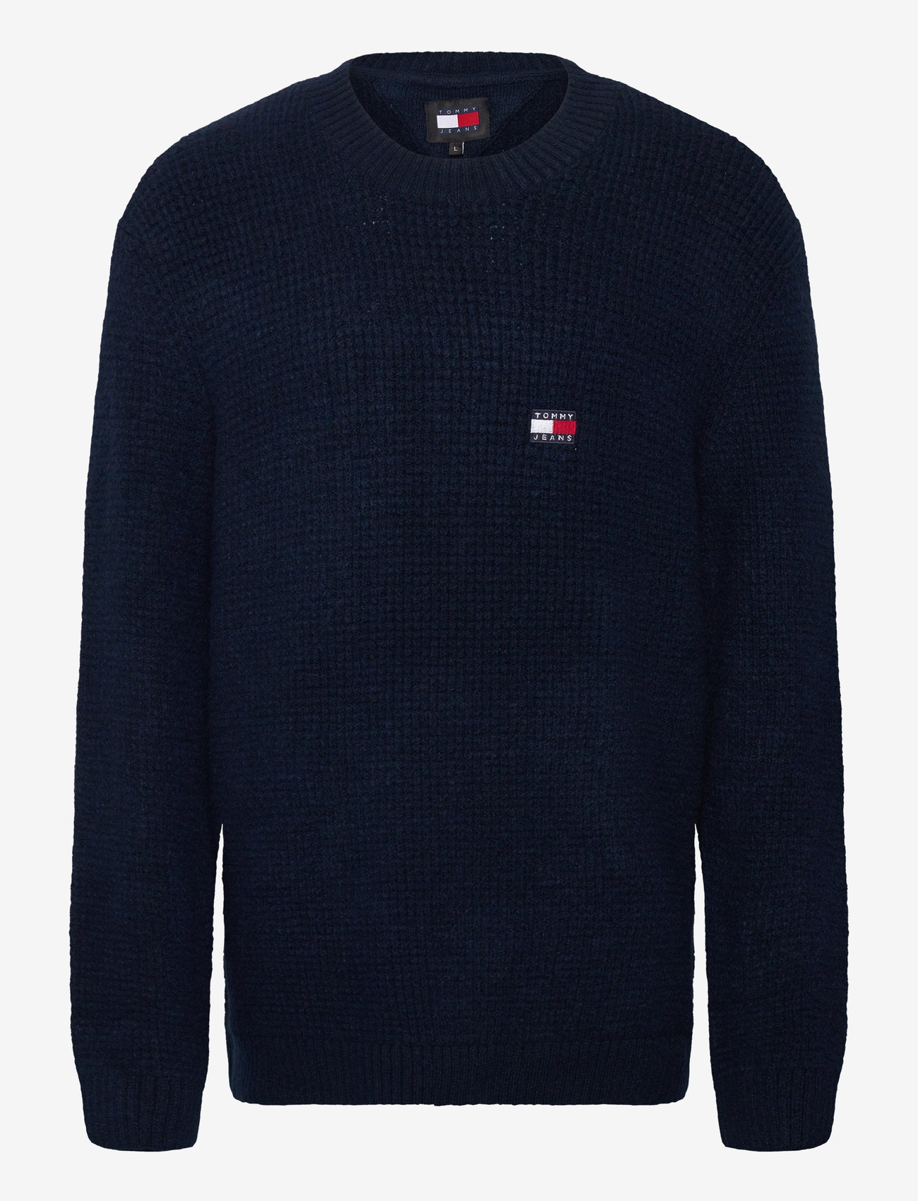 Tommy Jeans - TJM REG WAFFLE SWEATER - rundhalsad - dark night navy melange - 0