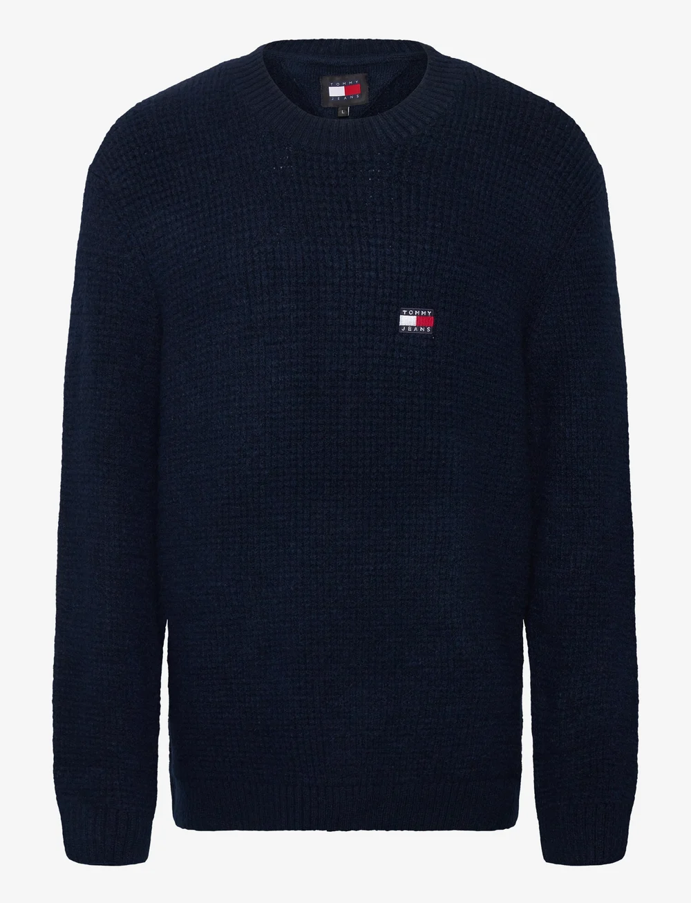 Tommy Jeans - TJM REG WAFFLE SWEATER - round necks - dark night navy melange - 0