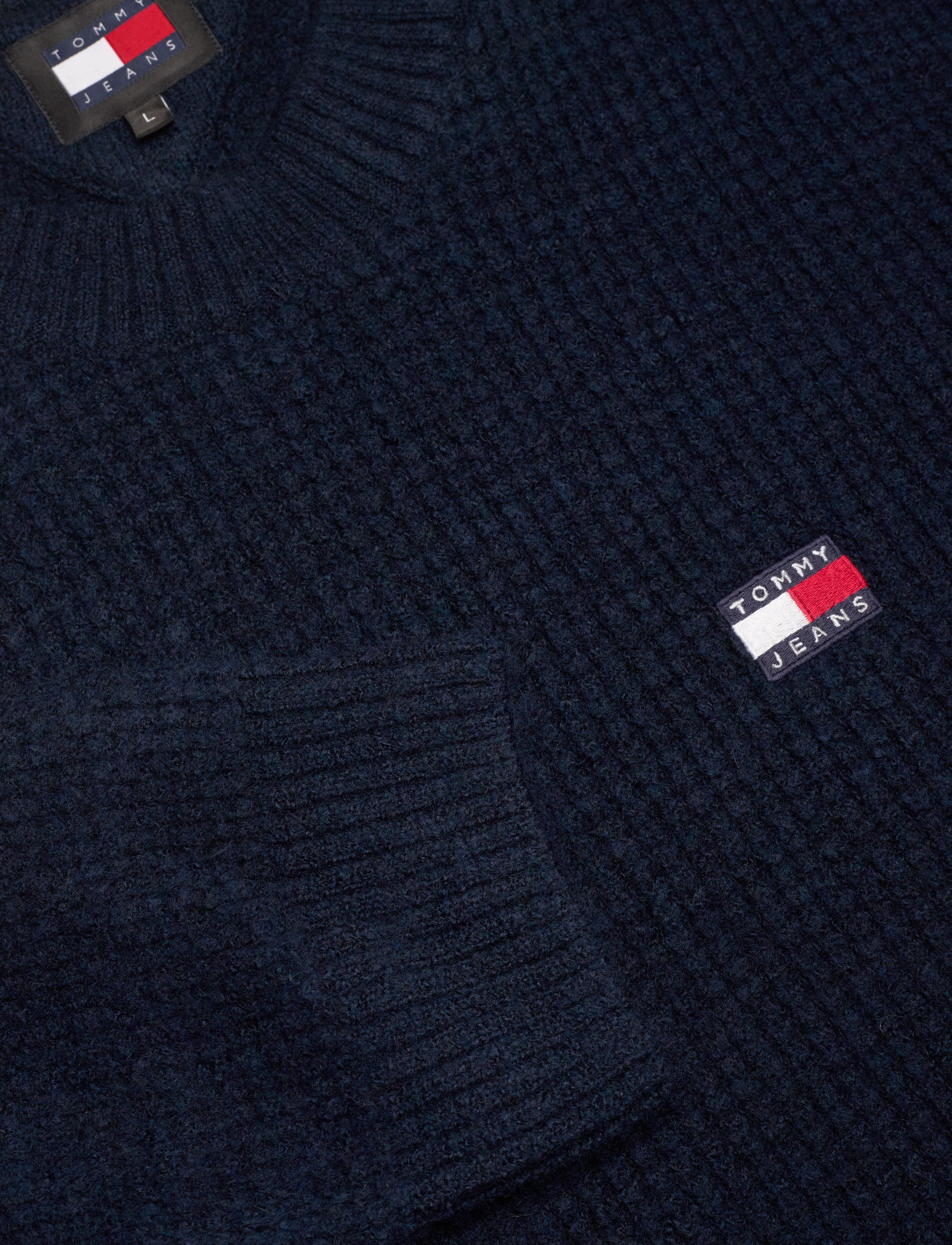 Tommy Jeans - TJM REG WAFFLE SWEATER - dark night navy melange - 2