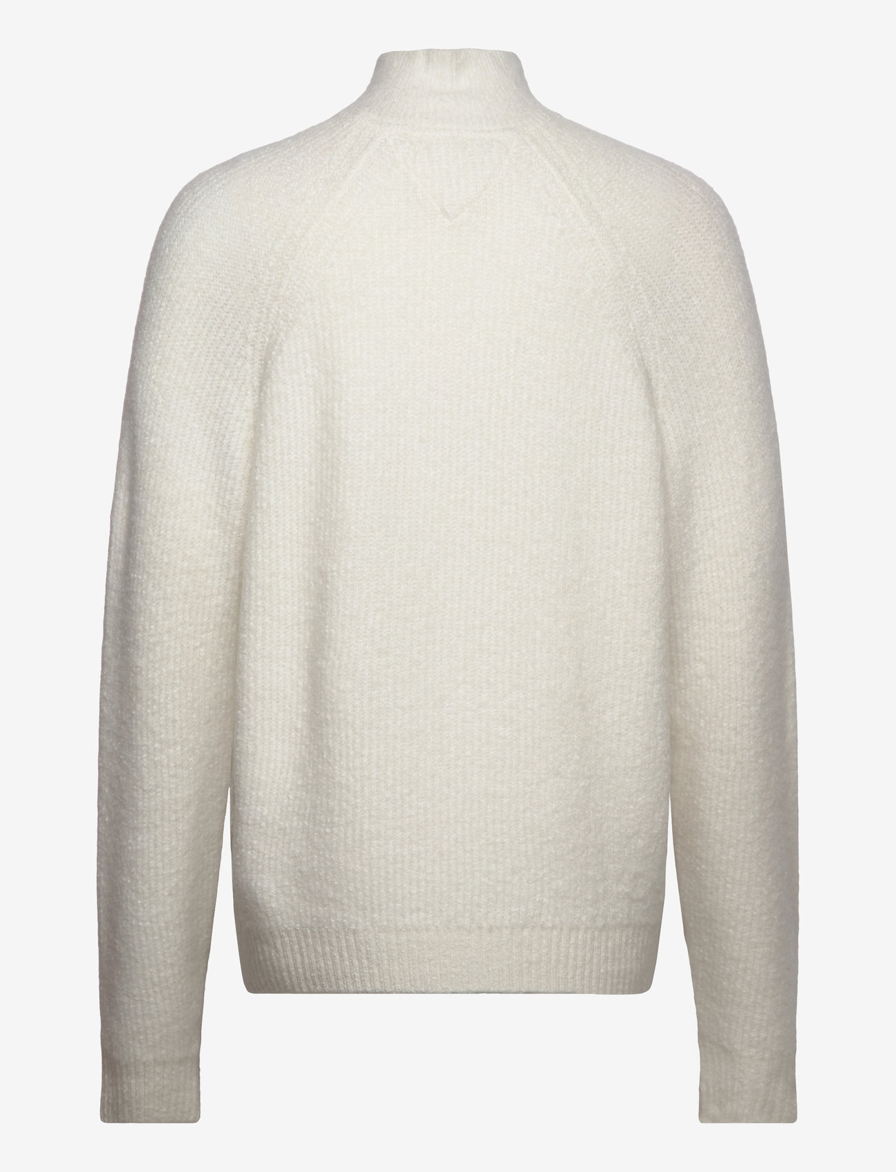 Tommy Jeans - TJM REG 1/4 ZIP RAGLAN BADGE - half zip-tröjor - ancient white melange - 1