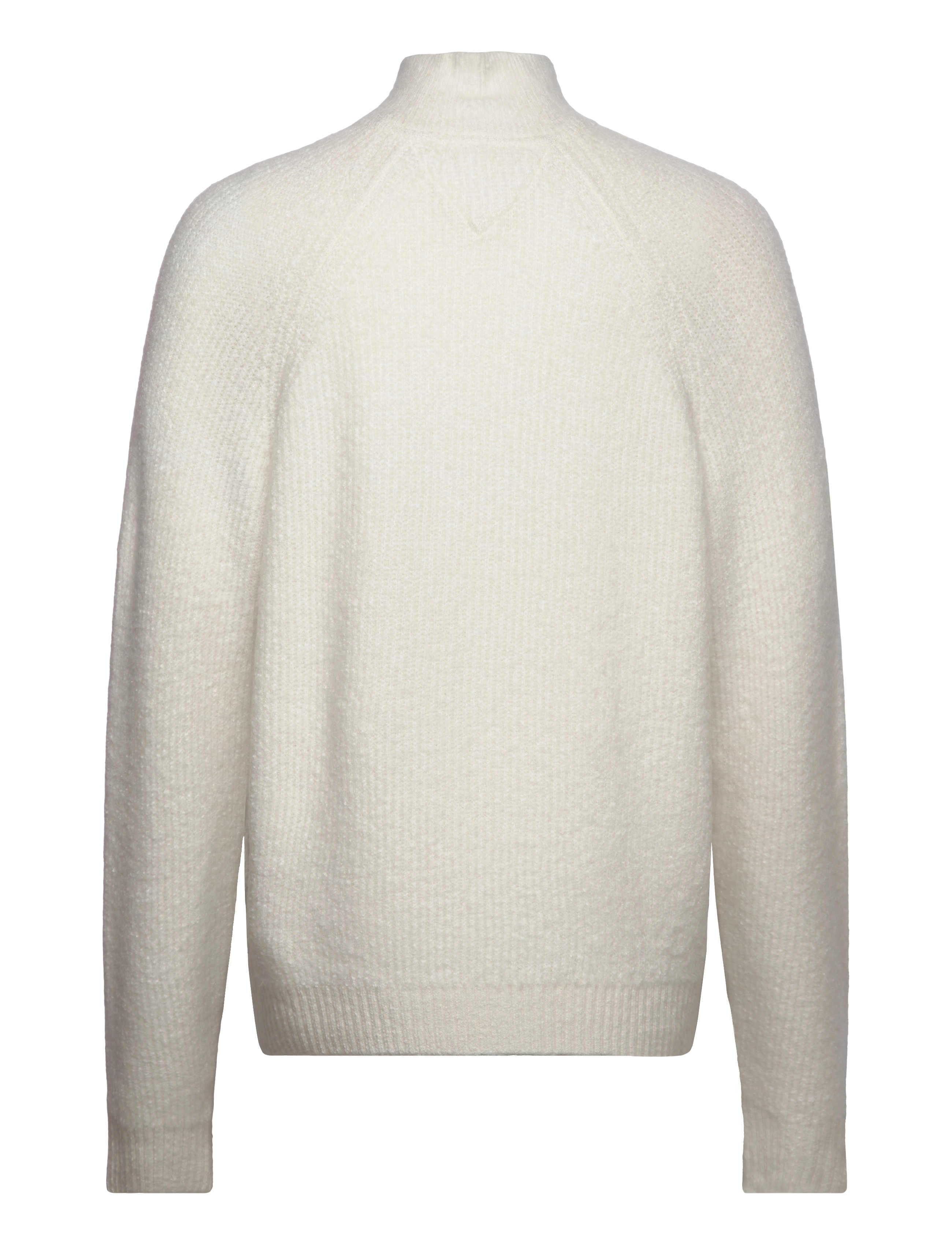Tommy Jeans - TJM REG 1/4 ZIP RAGLAN BADGE - mehed - ancient white melange - 1